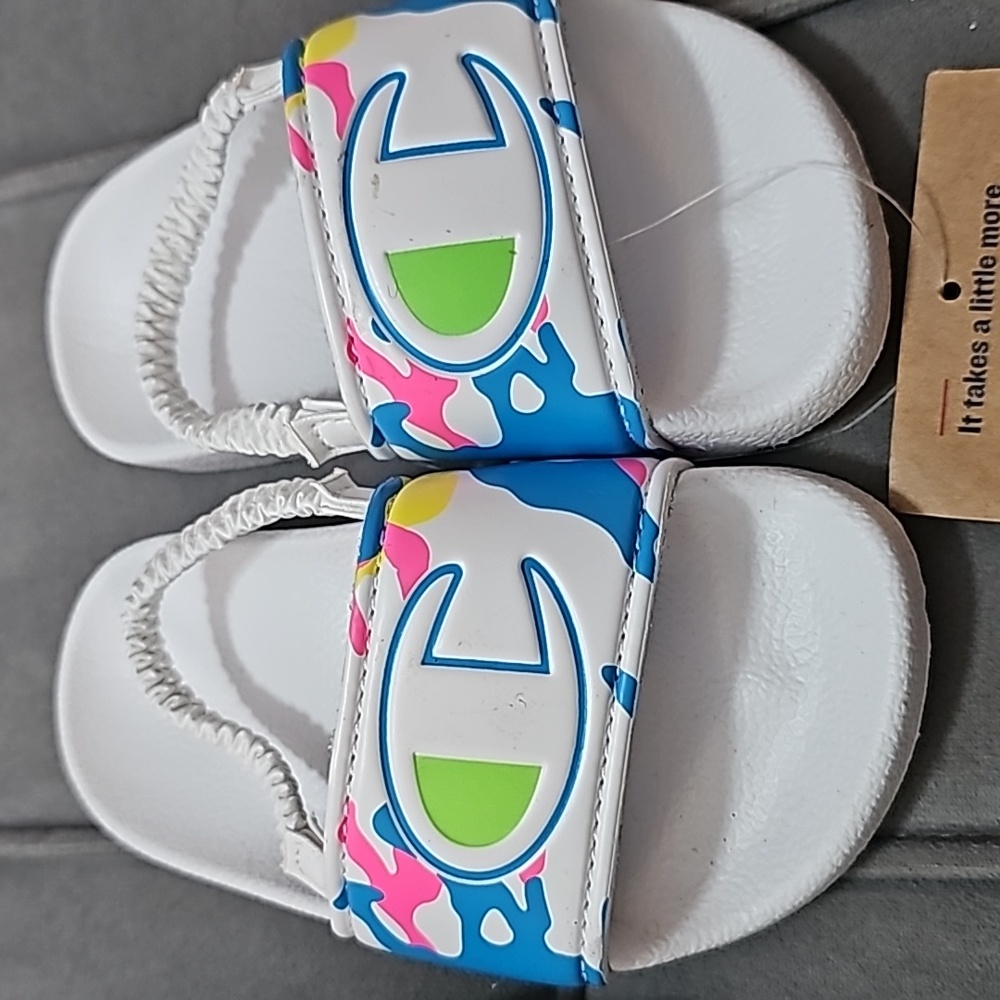 "We are the Champions"🏆 2 Pair of Toddler Size 5 Champion Slides!